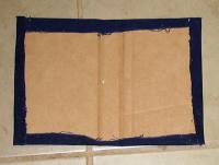 cloth on cardboard